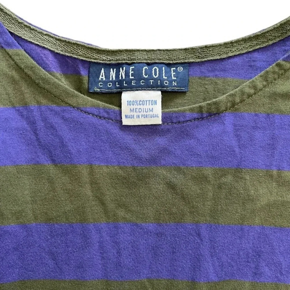 Anne Cole Collection Striped Cotton Romper M - Picture 4 of 4
